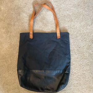 AWL Snap leather and canvas tote